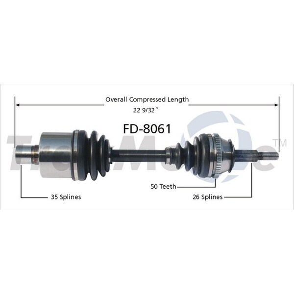 Surtrack Axle Cv Axle Shaft, Fd-8061 FD-8061 - main